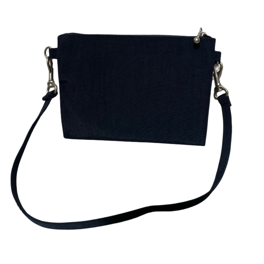 Baggallini Travel Wristlet with ID Window in Navy Blue